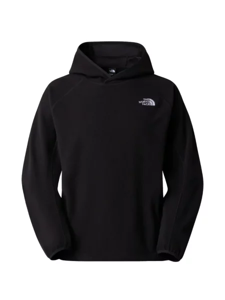 Pulover The North Face din fleece cu glugă negru