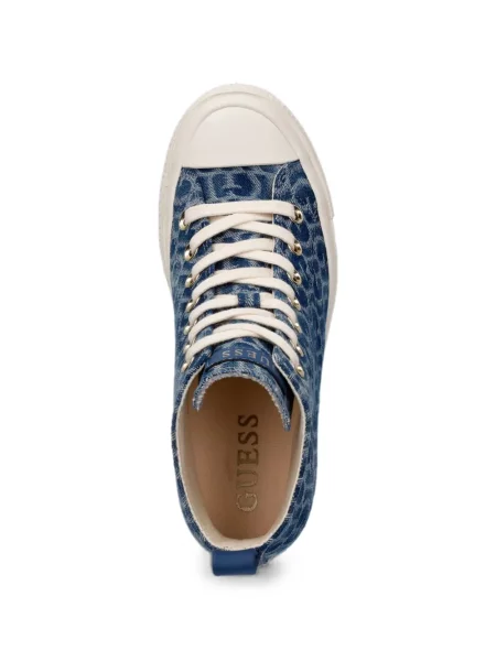 Sneakerși Guess cu imagine albastru