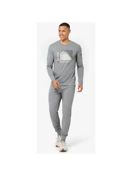 Longsleeve SUPER.NATURAL M SUPER MOUNTAIN LS szara
