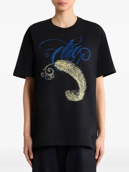 Tricou Etro cu broderie negru