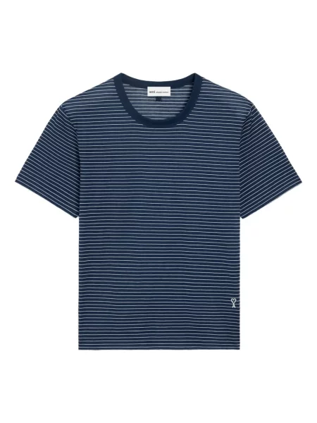 Tricou Ami Paris cu dungi albastru