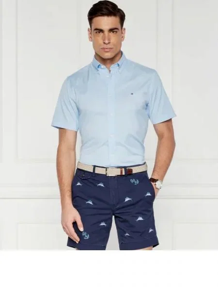 Tommy Hilfiger Cămașă FLEX POPLIN albastru