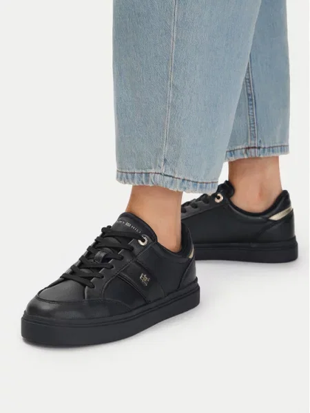 TOMMY HILFIGER Niske tenisice zlatna crna