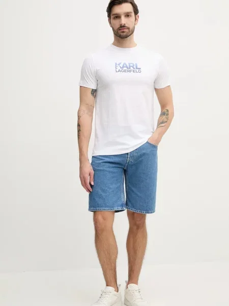 Karl Lagerfeld t-shirt z aplikacją biały