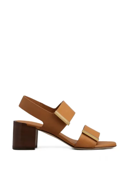 Sandale Tod's din piele cu autograf maro