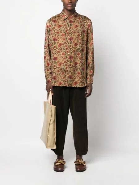 Květinová dlouhá košile Uma Wang s potiskem