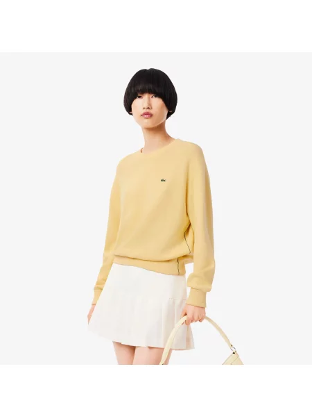 Lacoste светр Relaxed Fit бежевий