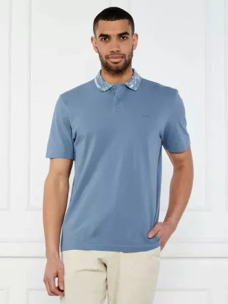 BOSS ORANGE Tenisz póló Pe_desertcollar | Relaxed fit kék