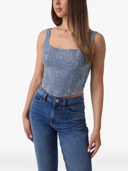 Stras top Guess albastru