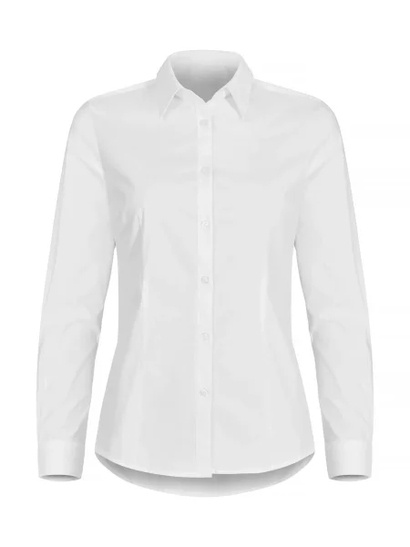 Clique Koszula Stretch długi rękaw Regular Fit elastyczna – White biała