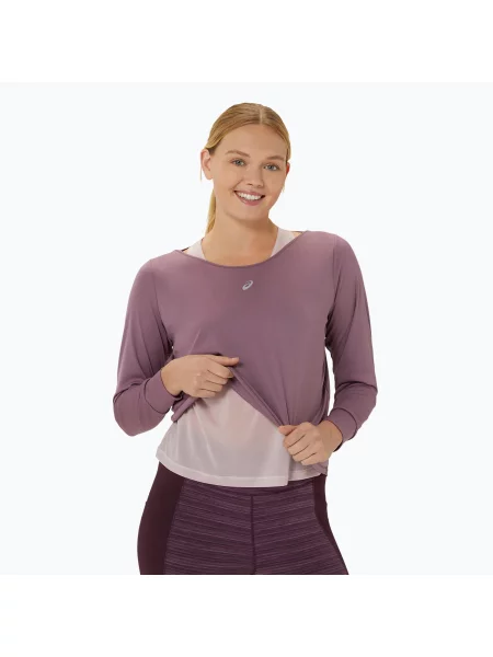 Longsleeve + Tank top do biegania ASICS Nagino Run dusty mauve/watershed rose różowy