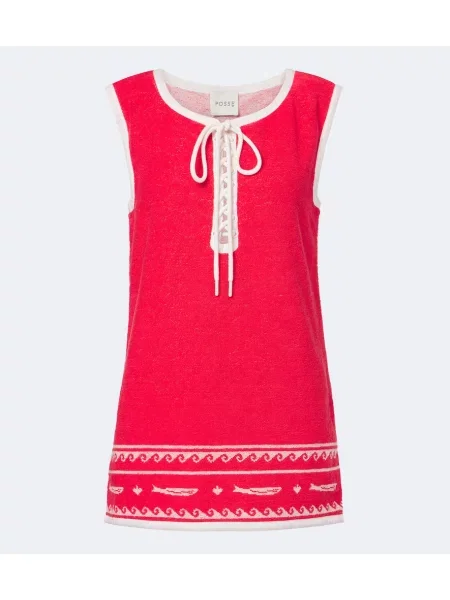 Rochie Posse din material terry roșu