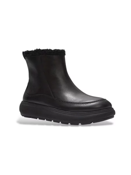 Kožené čižmy Fitflop čierna