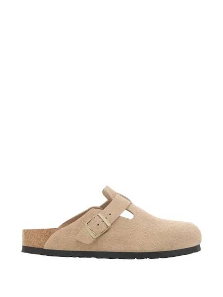 Papuci tip mules Birkenstock din piele de căprioară