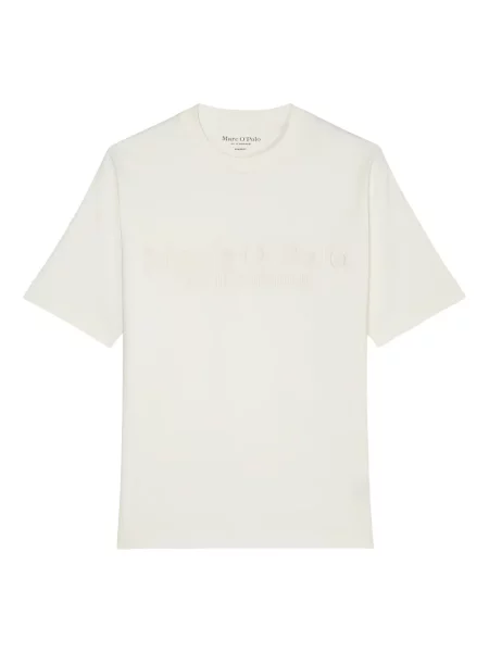 Tricou Marc O'polo cu broderie alb