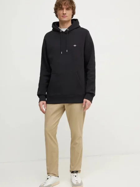 Gant bluza z kapturem gładka czarny