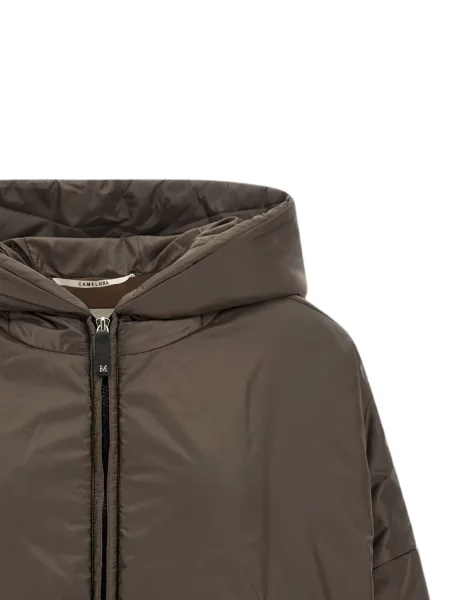 Geacă Max Mara cu glugă maro