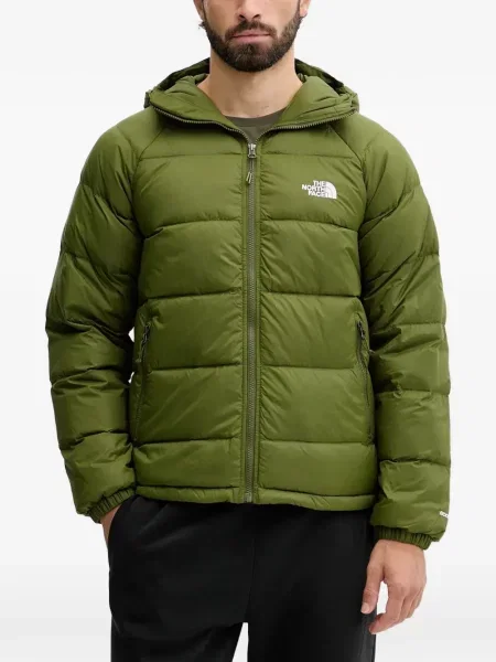 Geacă cu puf The North Face cu glugă verde