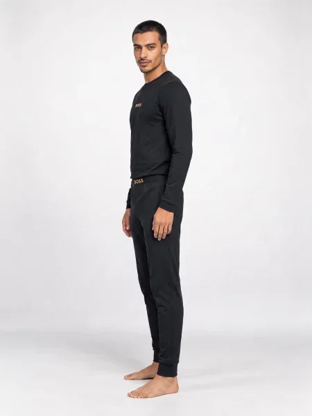 Lung pijamale Boss negru