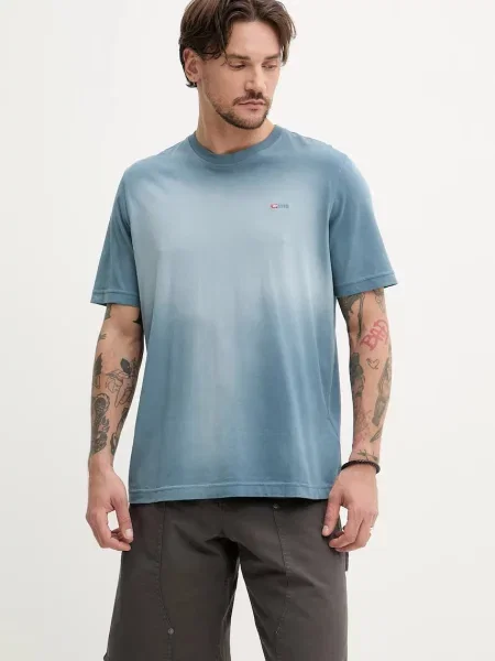 Тениска Diesel T-SHIRT с десен сиво