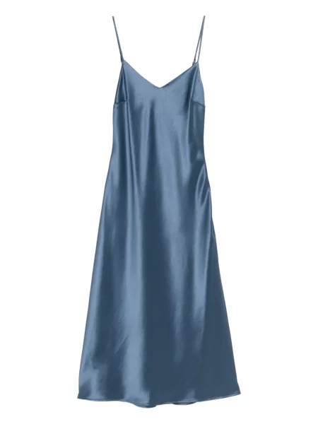 Rochie de satin Cynthia Rowley din satin de costum albastru