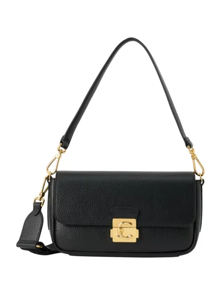Coccinelle De piele geantă pe umăr C-Me Lock negru