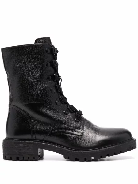 Botine Geox cu șireturi din piele