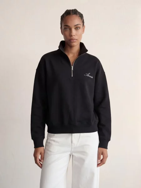 ARMIE Mikina The Charlie Half-Zip Sweatshirt' černá
