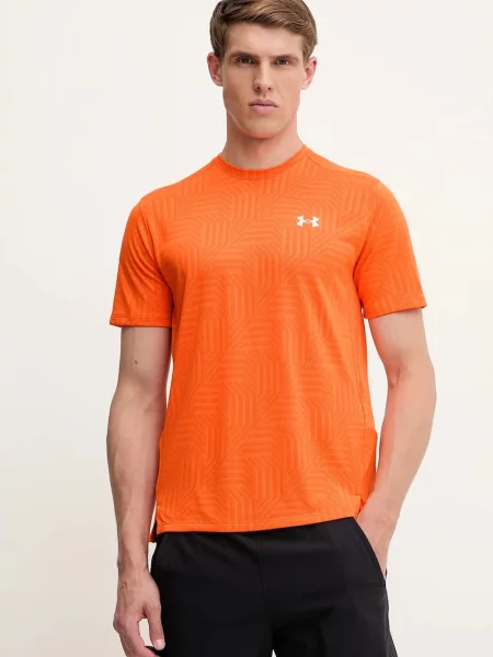 Тениска за трениране Under Armour UA Tech Geotessa с десен оранжево