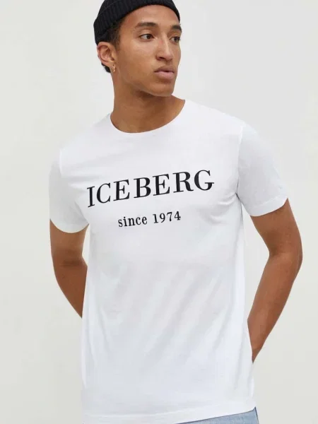 Iceberg t-shirt z nadrukiem biały