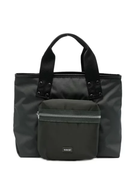 Geantă shopper Sacai verde