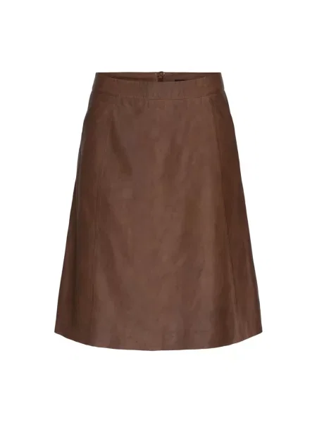 Spódnica midi Btfcph do kolan w kształcie litery A brązowa