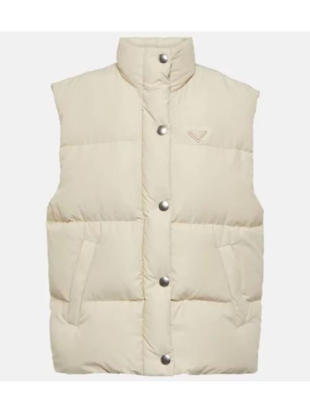 Kamizelka Prada ocieplana beżowa