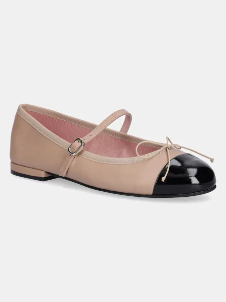Кожени балеринки Pretty Ballerinas Irma бежово