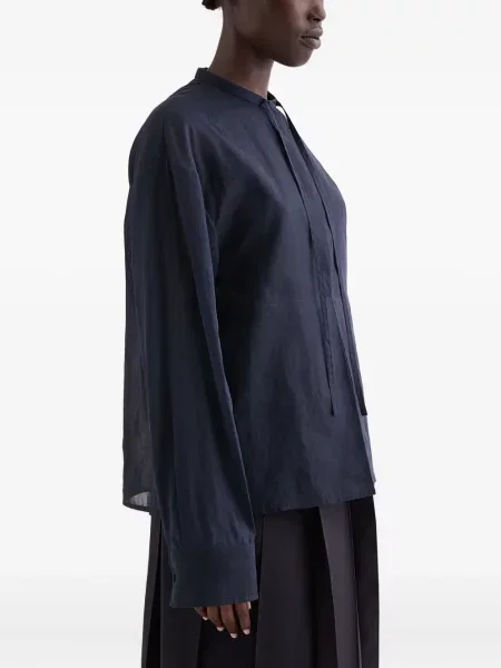 Șnur de strângere bluză Jil Sander albastru