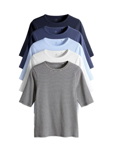 The Set Majica plava / noćno plava / crna bijela