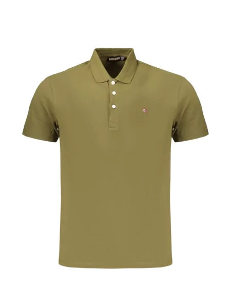 Tricou polo Napapijri cu broderie verde