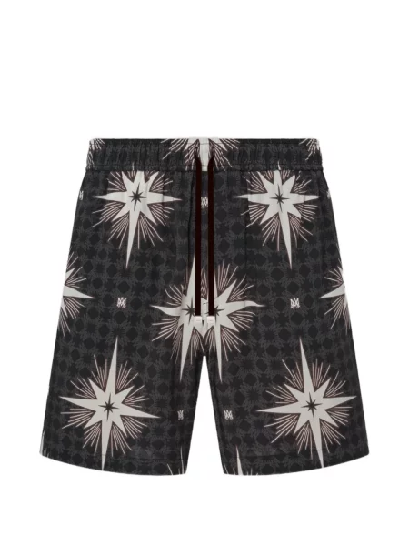 Pantaloni scurți Amiri cu imagine negru