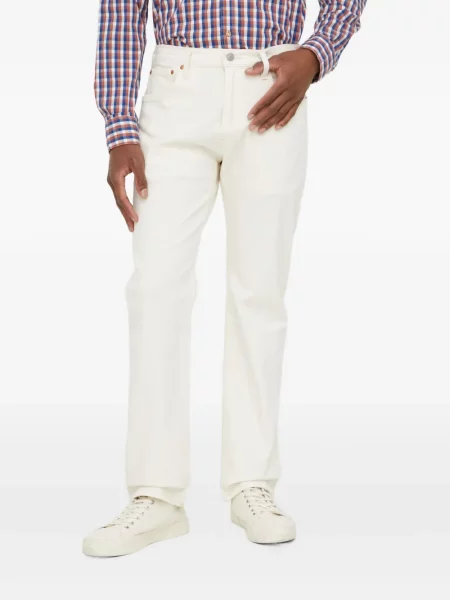 Карирани дънки straight leg Levi's® с шипове кафяво