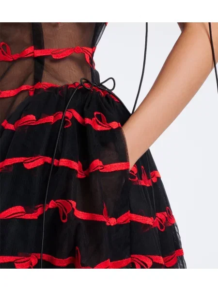 Rochie Simone Rocha cu funde din tul negru