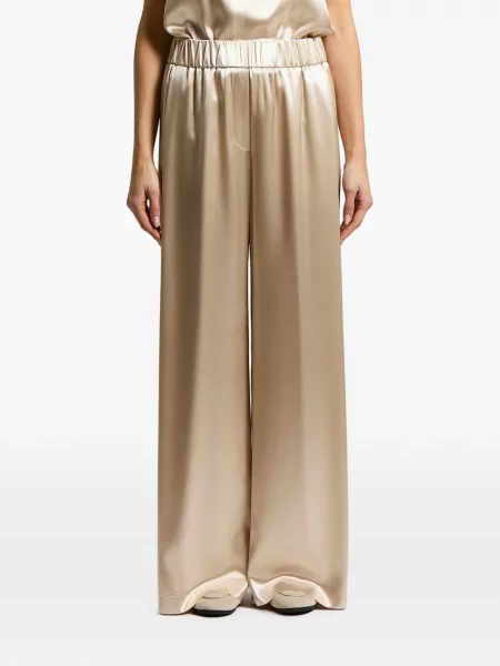 Pantaloni palazzo Peserico din satin