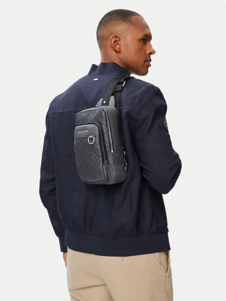 Crossover torbica Tommy Hilfiger Th Flag Slingpack siva
