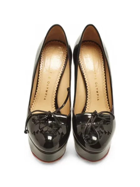 Γοβάκια Charlotte Olympia με φιόγκο με πλατφόρμα μαύρο