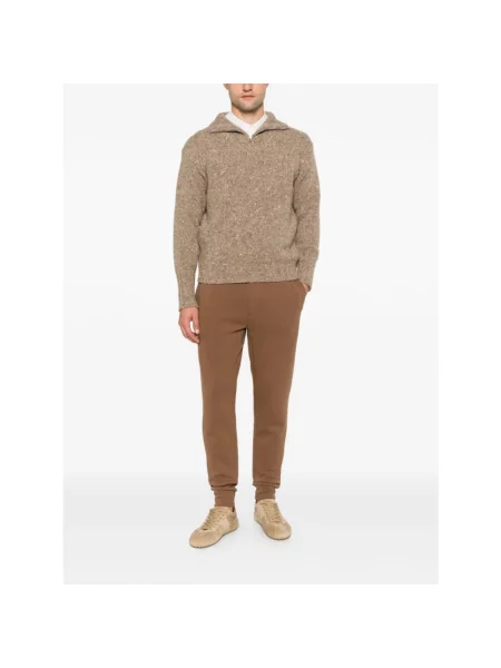 Spodnie dresowe o kroju regular fit z mieszanki bawełny Polo Ralph Lauren brązowe