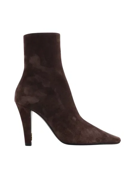 Botki Saint Laurent zamszowe brązowe