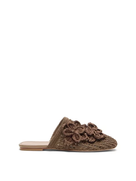Klapki mules Stuart Weitzman brązowe