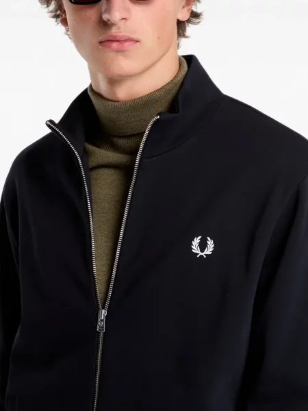 Hanorac cu fermoar Fred Perry negru
