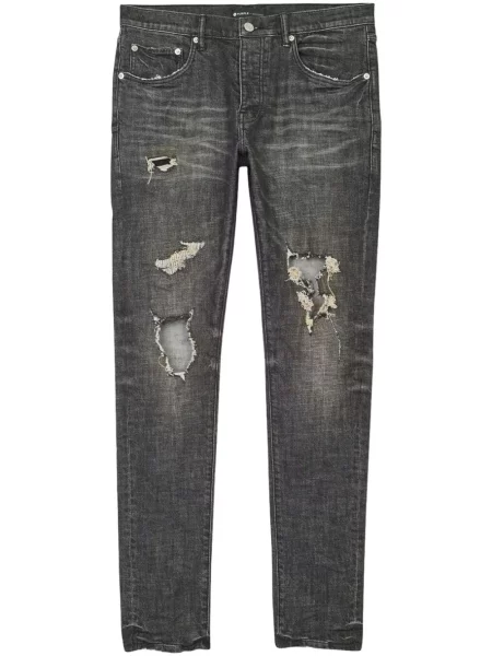 Blugi skinny Purple Brand skinny fit gri