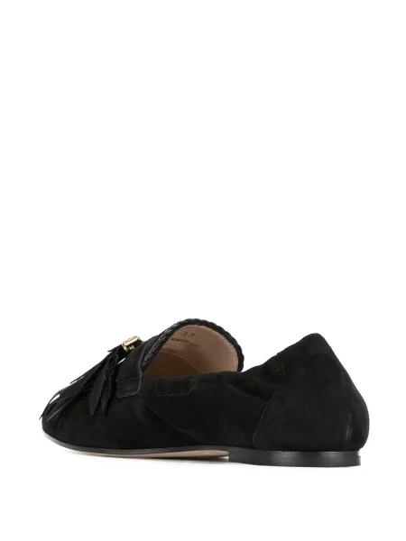 Pantofi loafer Tod's cu pene negru