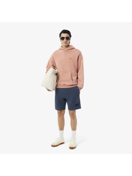 Lacoste Bluza Z Kapturem Loose Fit brązowa